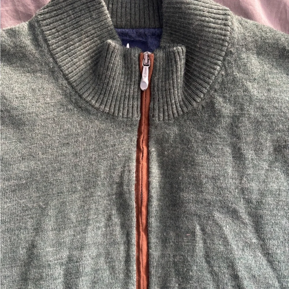 Johnnie-O Mens Raynor Merino 1/4 Zip Sweater, Moss US Size M - Picture 5 of 7